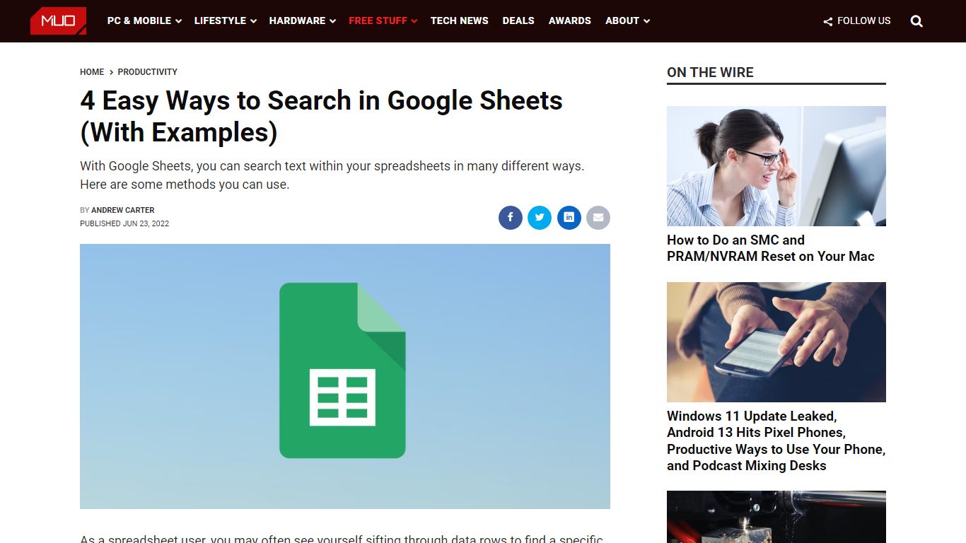 4 Easy Ways to Search in Google Sheets (With Examples) - MUO